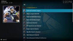 Sportz Kodi Addon Game Sports Section