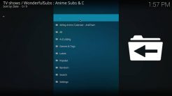 WonderfulSubs Kodi Addon Main Menu