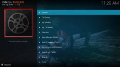 Descent Kodi Addon Main Menu