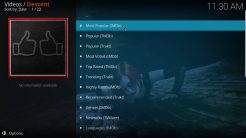 Descent Kodi Addon TV Shows Section