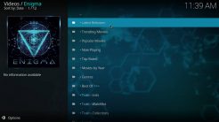 Enigma Kodi Addon Movies Section