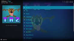 TAZ Kodi Addon Movies Section