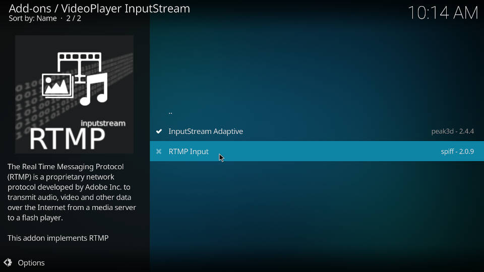 Enable InputStream Adaptive and RTMP Input in Kodi - Step 8
