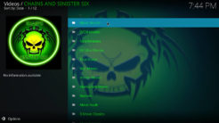 Chains and Sinister Six Kodi Addon Movies Section