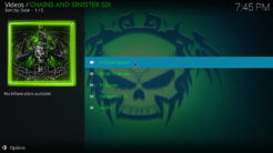 Chains and Sinister Six Kodi Addon TV Shows Section