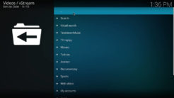 vStream Kodi Addon Main Menu