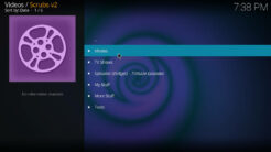 Scrubs V2 Kodi Addon Main Menu