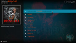 Ricochet Kodi Addon TV Shows Section