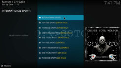 GOTO Kodi Addon Sports Streams Section