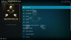 Morpheus Kodi Addon Movies Section