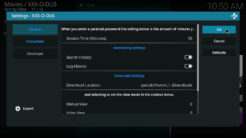XXX-O-DUS Kodi Addon Settings