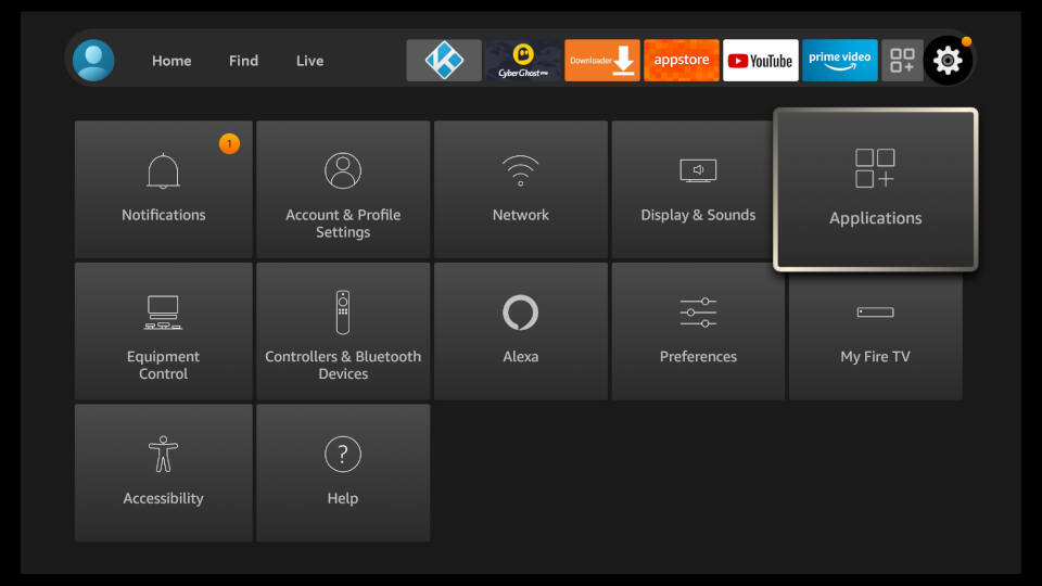 Fire TV Settings - Amazon Appstore Settings 1