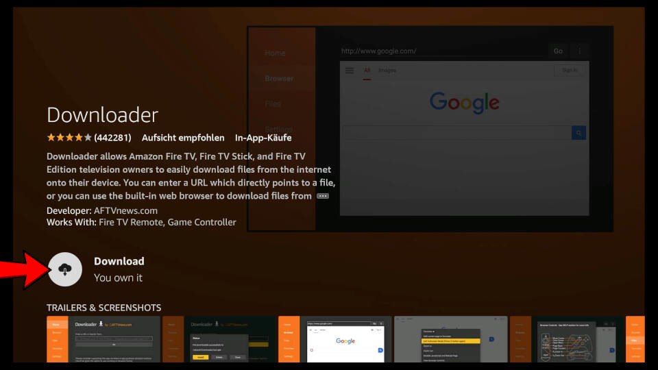 How to install Downloader App on Fire TV - Step 4