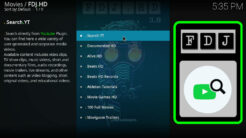 FDJ.HD Kodi Addon Main Menu