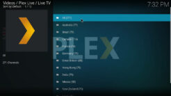 Plex Live Kodi Addon Live TV Section