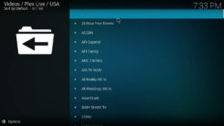 Plex Live Kodi Addon USA Channels