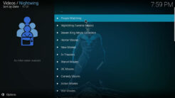 Nightwing Kodi Addon Movies Section