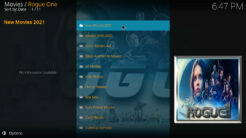 Rogue One Kodi Addon Movies Section