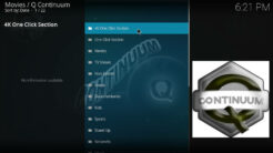 Q Continuum Kodi Addon Main Menu