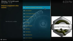 Q Continuum Kodi Addon One Click Section