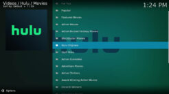 Hulu Kodi Addon Movies Section