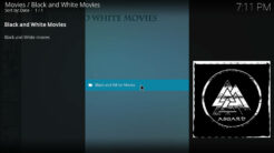 Black And White Movies Kodi Addon Main Menu