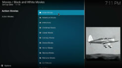 Black And White Movies Kodi Addon Sections