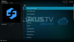 Fluxus IPTV Kodi Addon English Section