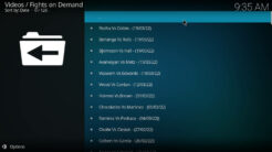 Fights on Demand Kodi Addon Boxing Replays Section