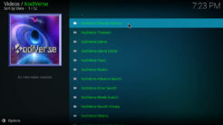KodiVerse Kodi Addon Movie Scraper Section