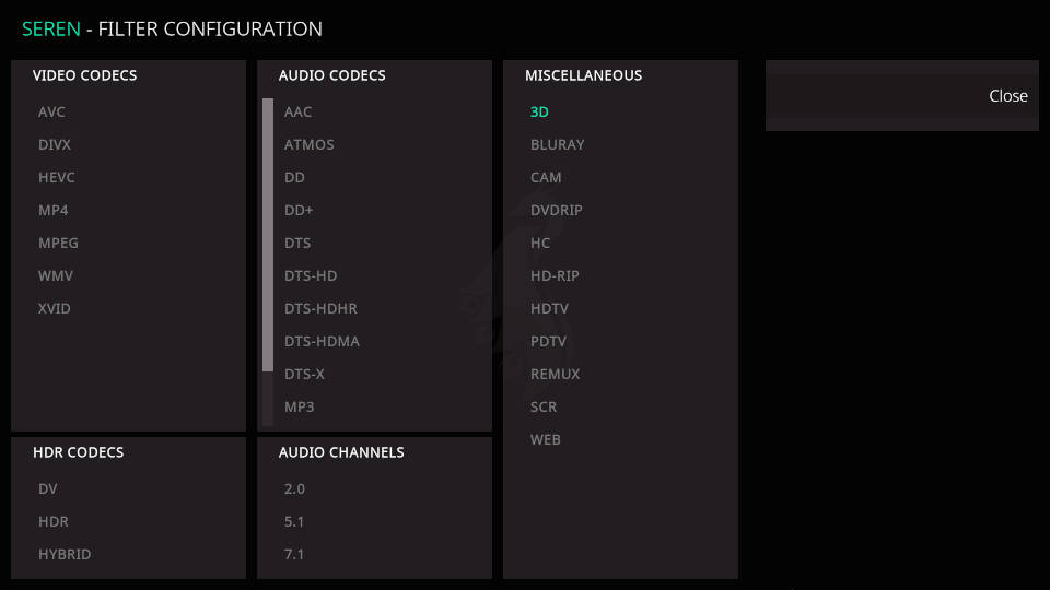 Seren Kodi Addon Best Settings Step 13