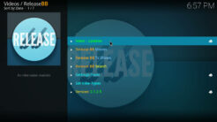 ReleaseBB Kodi Addon Main Menu