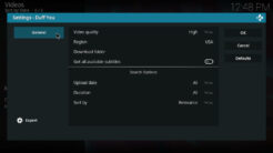 Duff You Kodi Addon Settings