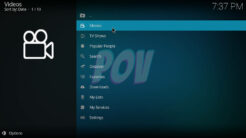 POV Kodi Addon Main Menu