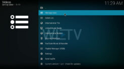 World Live TV Kodi Addon Main Menu