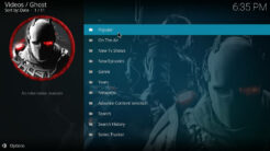 Ghost Kodi Addon TV Shows Section