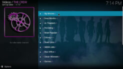 The Crew Kodi Addon Movies Section