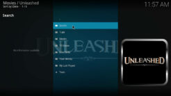 Unleashed Kodi Addon Main Menu