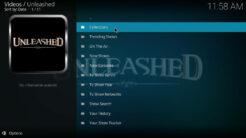 Unleashed Kodi Addon TV Shows Section