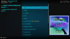 Aliunde K19 Kodi Addon One Click Links Section