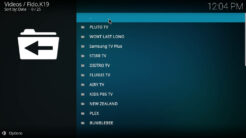 Fido Kodi Addon Live TV Section