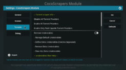 CocoScrapers Module Kodi Addon Torrents Settings