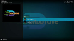 Daddylive Kodi Addon Main Menu