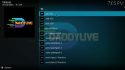 Daddylive Kodi Addon Live TV Section