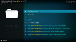 Mad Titan Sports Kodi Addon NBA Section