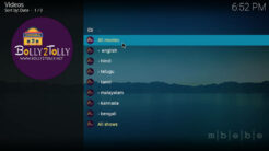 Bolly 2 Tolly Kodi Addon Main Menu