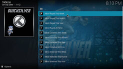 Quicksilver Kodi Addon Movies Section