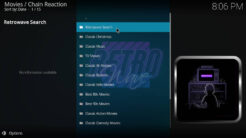 Chain Reaction Kodi Addon Retrowave Section