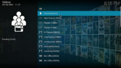 Dradis Kodi Addon Discover Movies Section