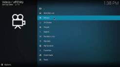 afFENity Kodi Addon Main Menu